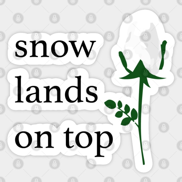 Snow Lands On Top Sticker by maya-reinstein